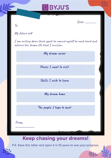 Letter to Future Self Printable A4 Interactive Worksheet – Edform