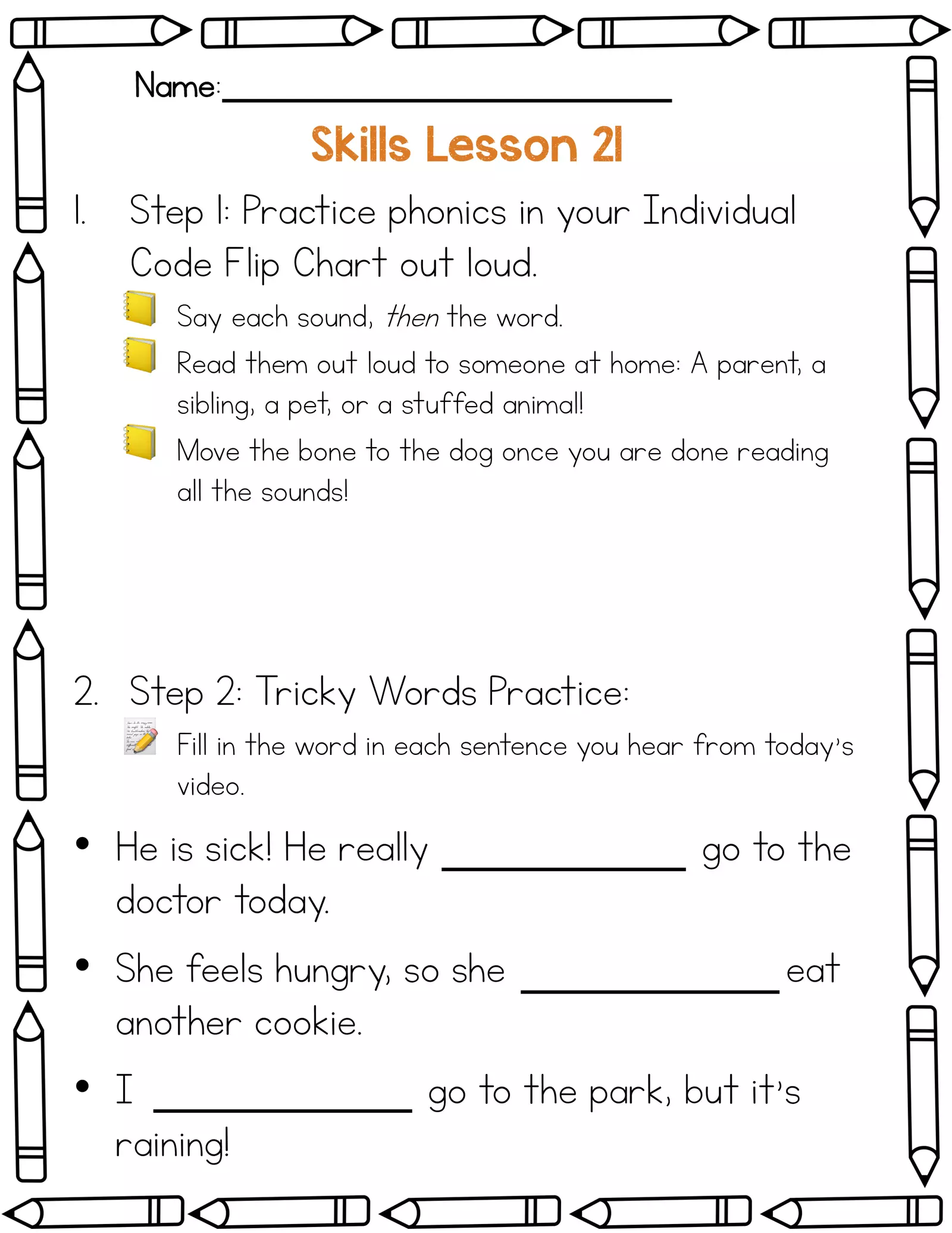Skills Lesson 21 Interactive Worksheet – Edform