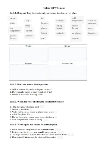 Unlock 1. Lesson 49 worksheet Interactive Worksheet – Edform