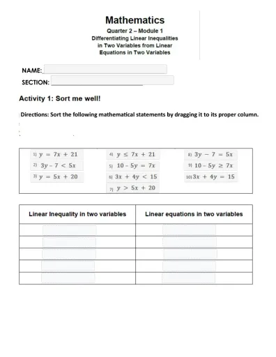 8th Grade Mathematics worksheets – Edform