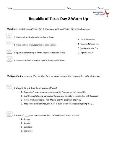 7th Grade Social Studies worksheets – Edform