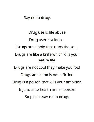 Menace of drug abuse Interactive Worksheet Edform