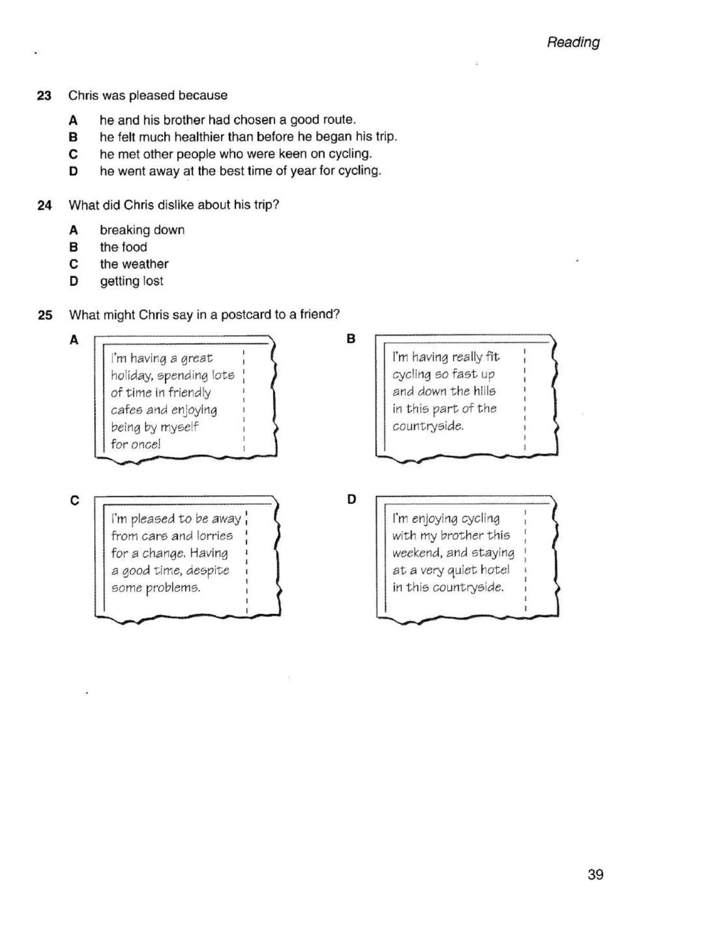 Reading and Writing Test 2 PET 1 Interactive Worksheet Edform