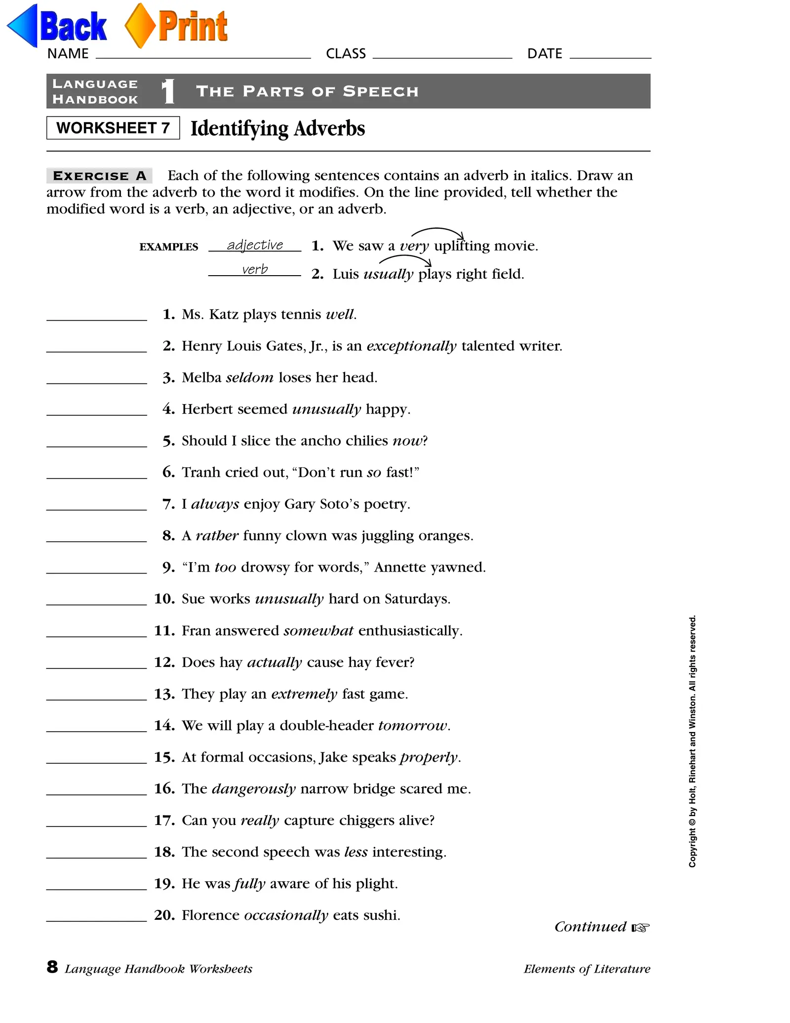 adverb hard interactive worksheet edform