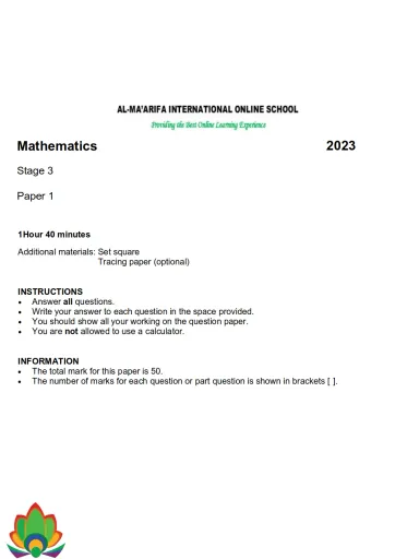 Interactive worksheet MATH 3