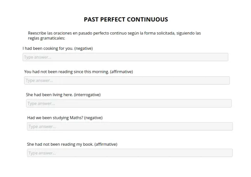 Past perfect continuous Interactive Worksheet – Edform