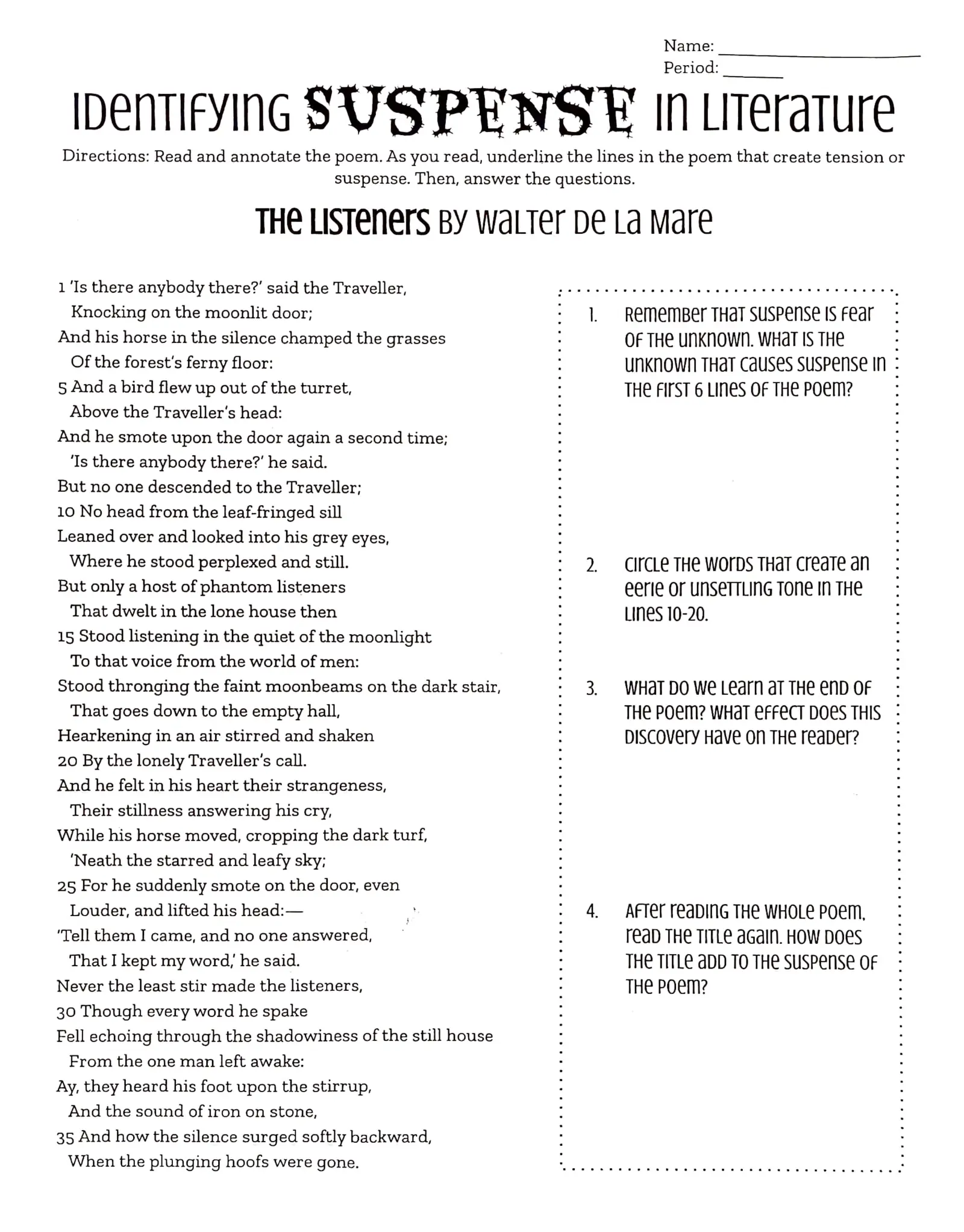 Listeners Interactive Worksheet – Edform