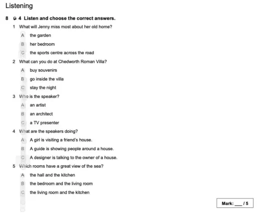 Listening Interactive Worksheet Edform