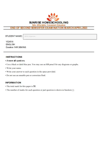 Year 7 English Exam Interactive Worksheet – Edform