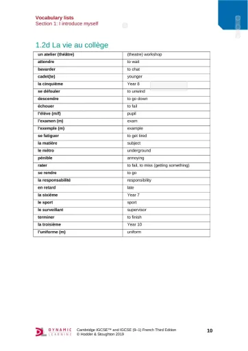 Module 1 vocabulary lists Interactive Worksheet – Edform