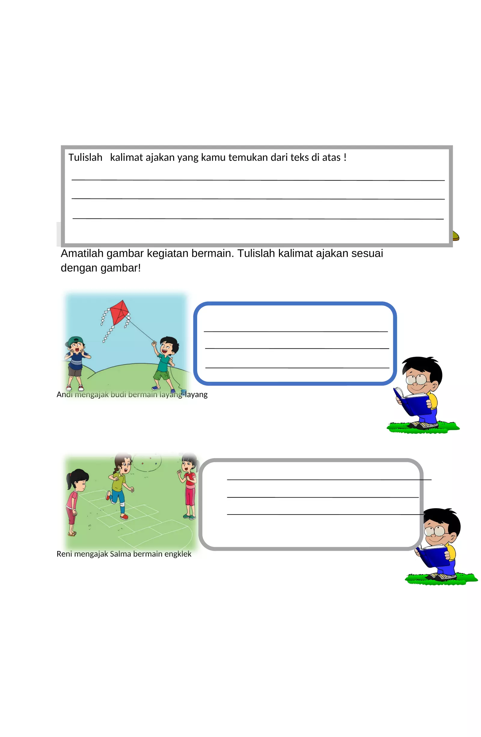 Menemukan Kalimat Ajakan Interactive Worksheet Edform 5580