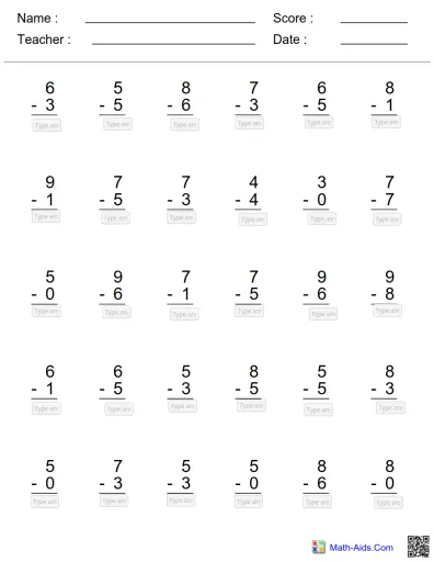 Sub single Interactive Worksheet – Edform