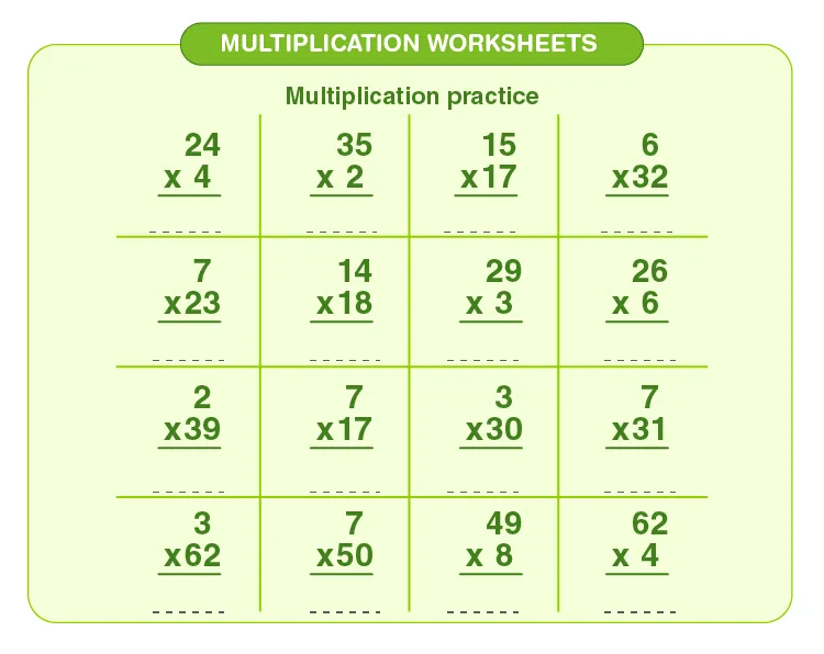 multiplication worksheets grade 3 interactive worksheet edform