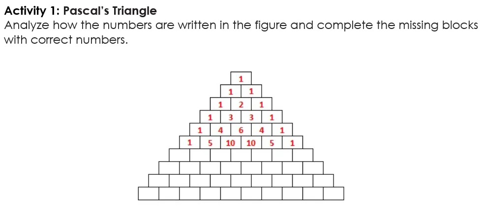 Pascal’s Triangle Interactive Worksheet – Edform