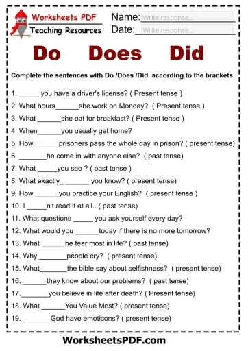 Interactive worksheet Simple tense