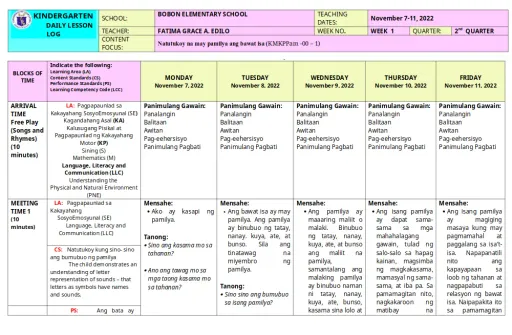 Interactive worksheet DLL MELC Q2 WK1