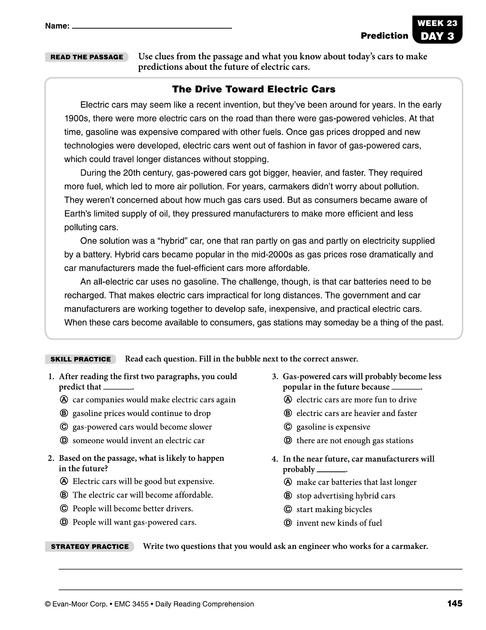 4th Grade Daily Reading Comprehension Pdf 4th Grade Reading
