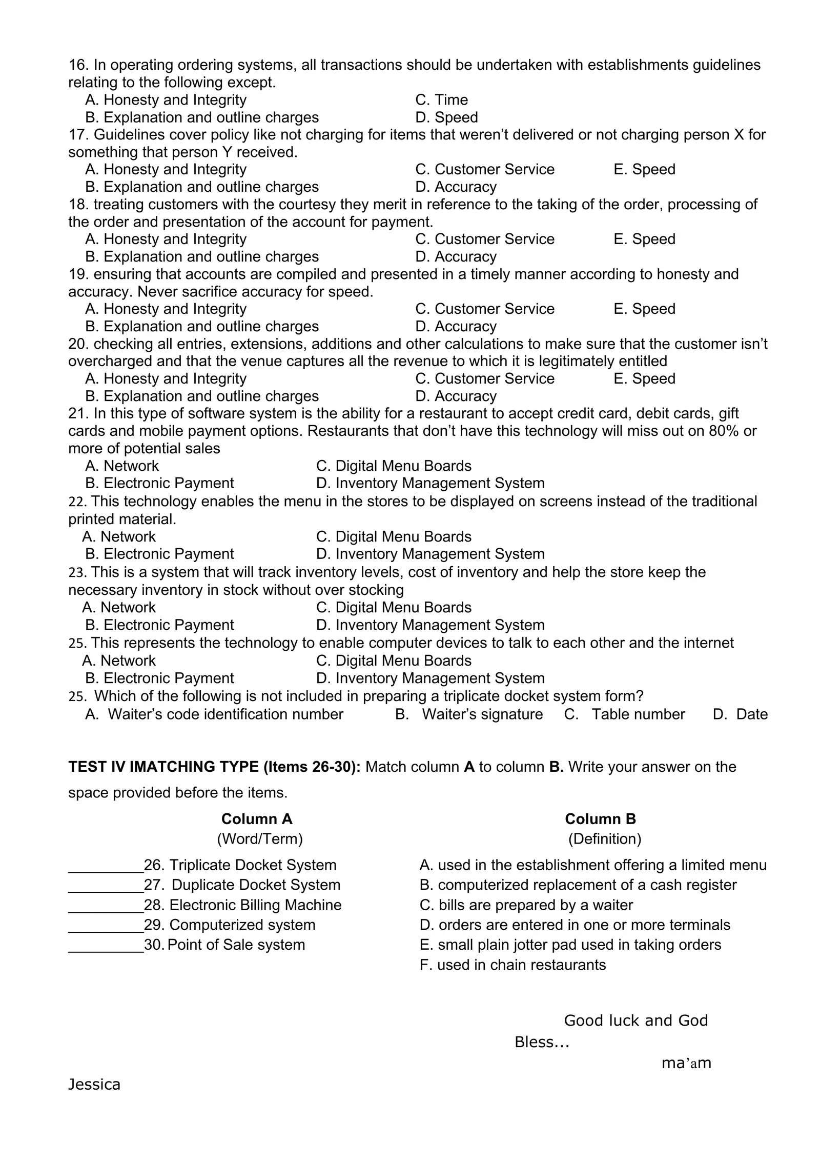 2ND QTR FBS10 WEEK 5 8 SUMMATIVE TEST Interactive Worksheet – Edform