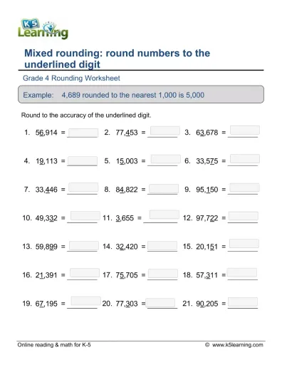 4th Grade Mathematics worksheets – Edform