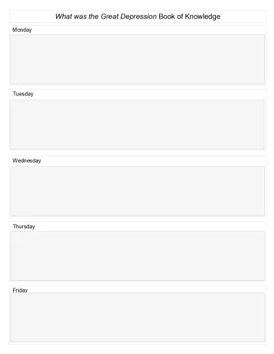 What was the Great Depression Interactive Worksheet – Edform