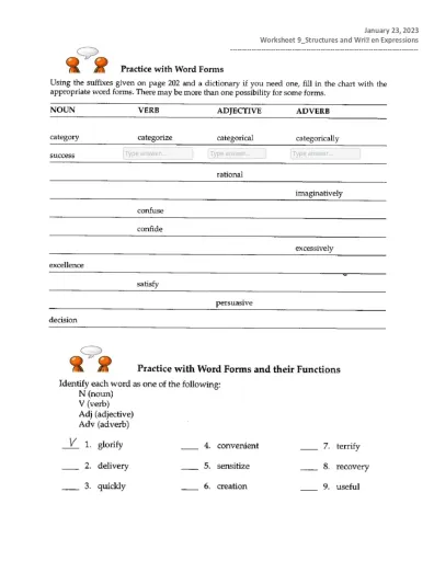 Worksheet 9 Structures and Written Expressions Interactive Worksheet ...
