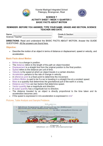 Grade 7 Interactive Practical Activity Sheets in Physics ...