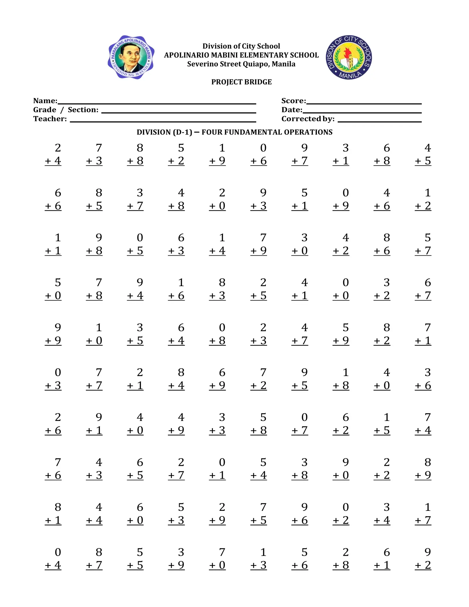 ADDITION Window Card Interactive Worksheet – Edform