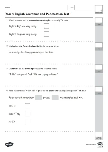 Interactive worksheet Test 1