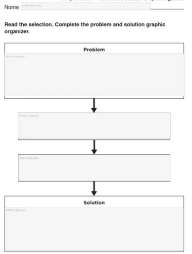 Interactive worksheet Problem Solution Chart