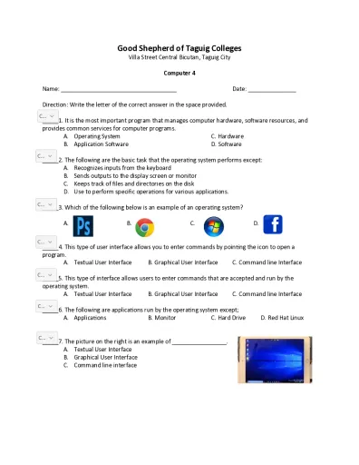 ⭐ 4th Grade Computers Interactive Worksheets and Auto-graded ...