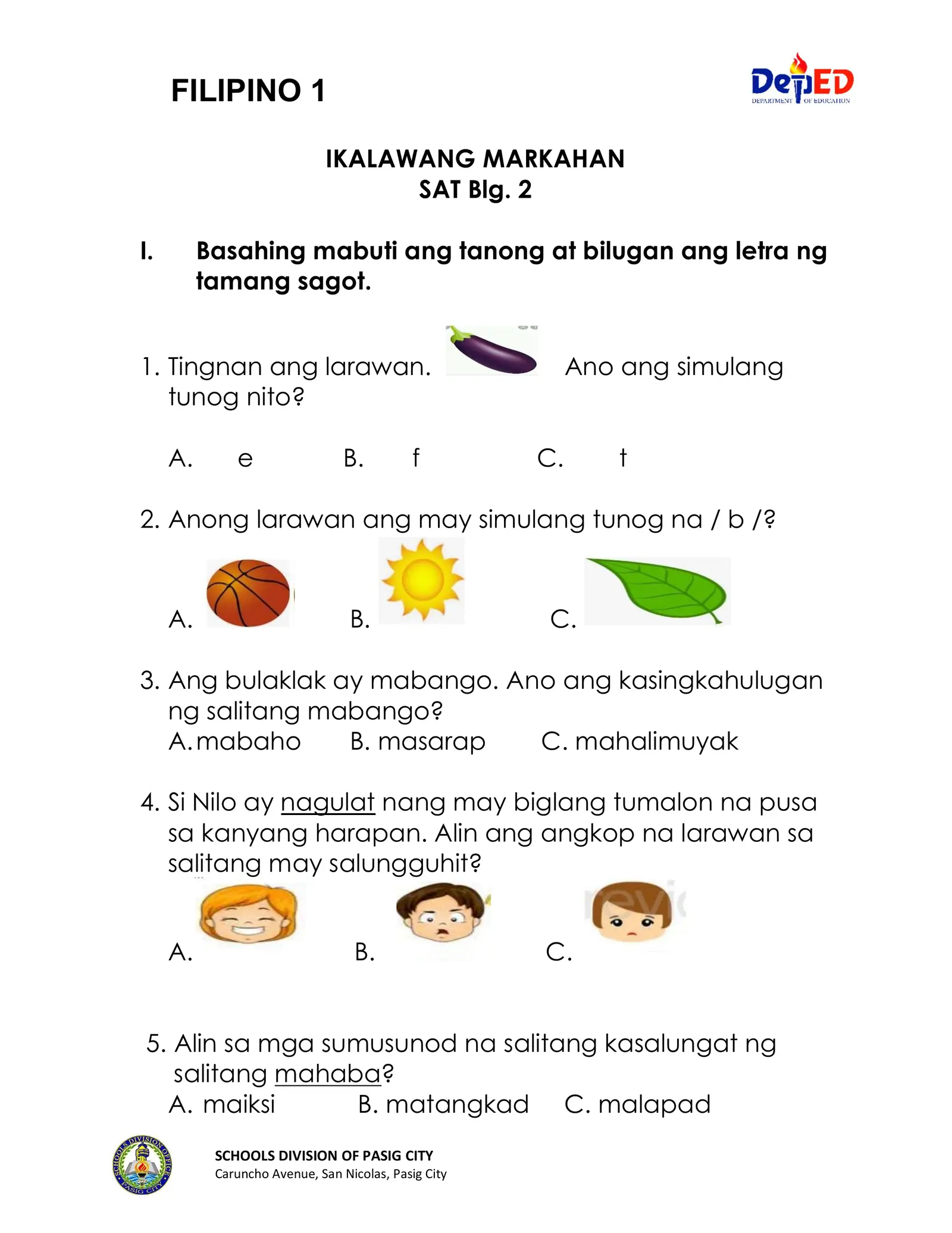 Simulang titik filipino reading materials vrogue co